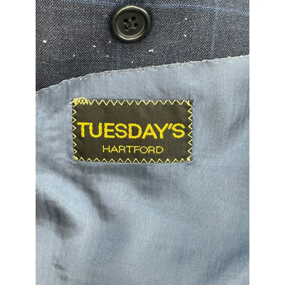 Ermenegildo Zegna Blazer Mens 44L Windowpane Coppley Heritage 100% Wool 3-Button